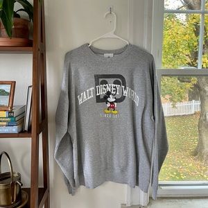 Walt Disney World Mickey Mouse “Since 1971” Crewneck Sweatshirt Grey